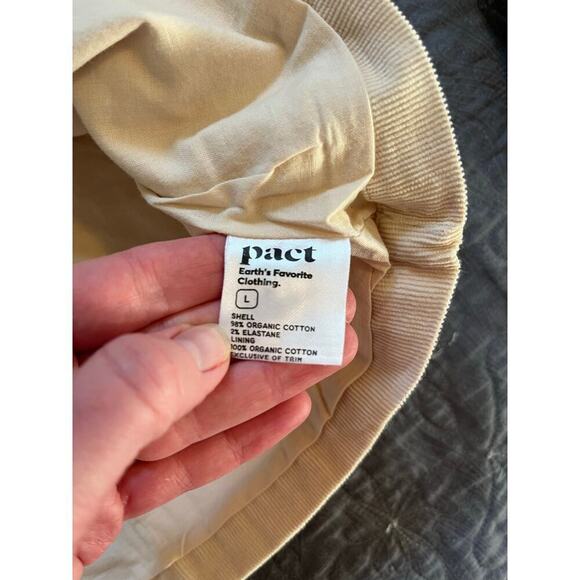 Pact Modern Corduroy Button Back Tank sandshell women’s large nwot - Picture 6 of 8